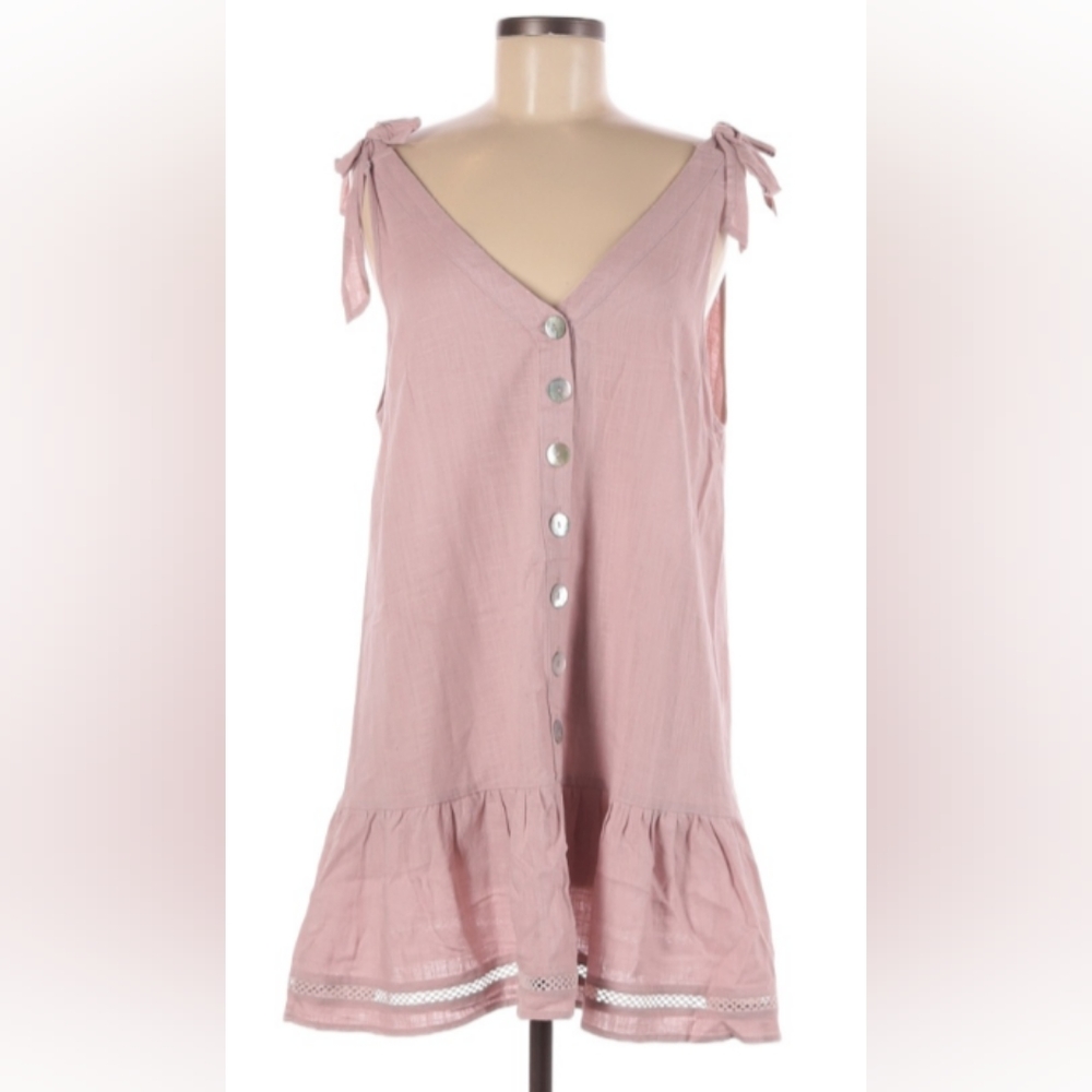 In Loom Pink Sleeveless Summer Dress